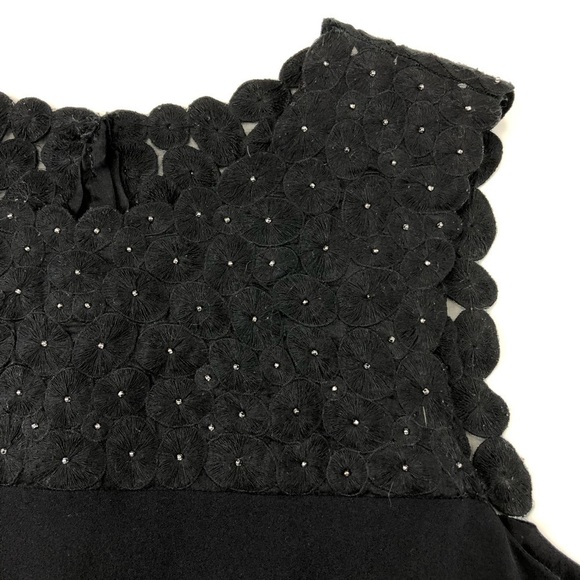 𝅺Adam Lippes silk sleeveless top womens black embroidered top Size 4 - Picture 9 of 9